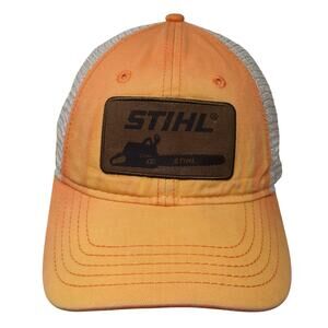 Stihl Outfitters Apparel Snapback Trucker Hat Orange One Size Mesh Back 6 Panel
